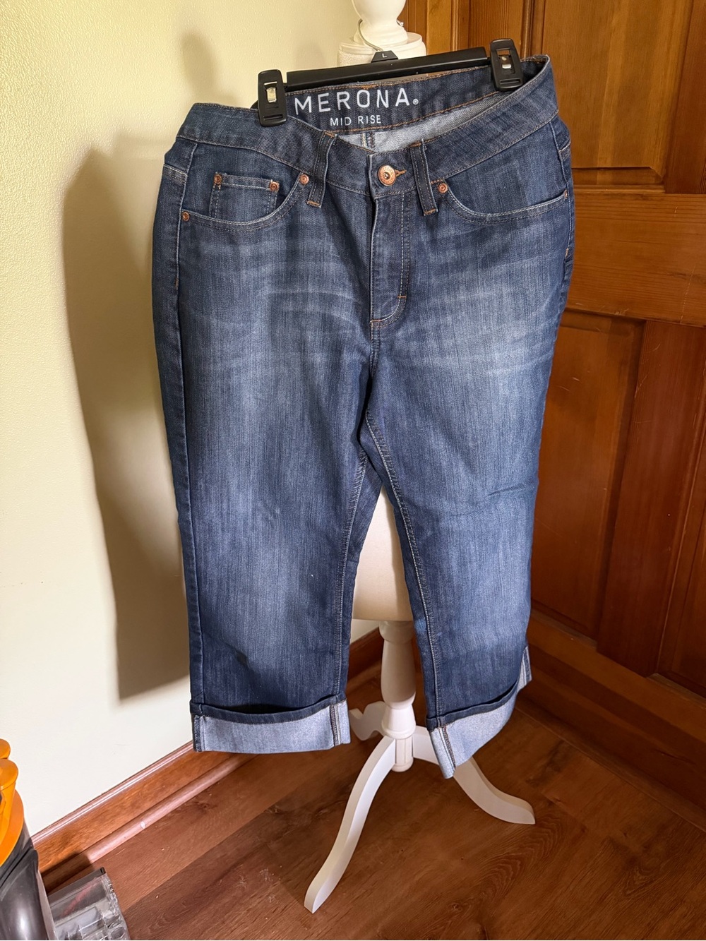 Merona Dark Blue Cuffed Ankle Jeans